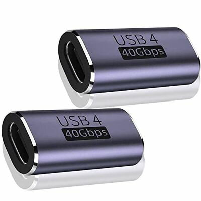 LIANHATA USB4.0 Type C 変換 アダプター 2個セット サイドベント 40Gbps高速データ転送&PD 100W/5A急速充電& 8K@60Hz映像出力 タイプc type-c 変換アダプタ スリムデザイン 90度 オス メス USB C コネクター Sam sung Galaxy S8、LG G5 V20などのType Cデバイスに対応