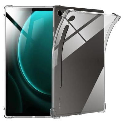 Galaxy Tab S9 FE 専用 ケース クリア 耐衝撃 落下防止 TPU素材 黄変防止 軽量 薄型 滑り止め 擦り傷防止 ギャラクシー tab s9 fe 用 保護カバー