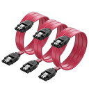 Cable Matters SATA ケーブル (ストレート型) Sata3 ケーブル 61cm 3本セット 6 Gbps対応 ラッチ付き SSDとHDD増設 ...