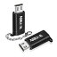 ARKTEK ライトニング → Micro USB アダプタ キーボード付き ライトニング (メス) から マイクロ USB接続口 ケーブル コンバーター 充電可能 Xperia Z5 他対応 2個セット (黒、イヤホン、急速充電不対応)