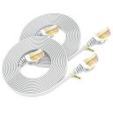 BUSOHE Cat8 LANケーブル 2M 2本セット フラットケーブル 40Gbps 2000MHz RJ45 コネクタ付き ギガビット 高速 イーサネット...