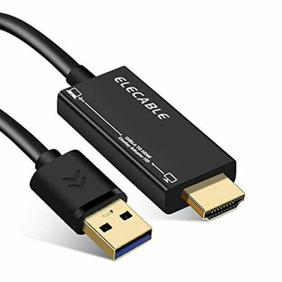 USB - HDMI アダプターケーブル、macOS/Windows 11/10/8/7 用、USB 3.0 - HDMI オス HD 1080P モニターディスプレイビデオアダプター/コンバーターコード。 (1.8M)。