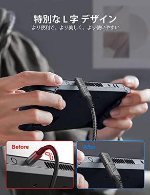 XAOSUN USB4 Type C 上下 L字 変換アダプタ 2個セット 最大240W充電 タイプc 90度 ...