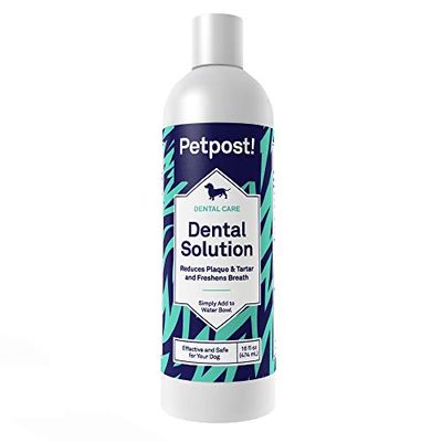 Petpost | 犬用デンタル溶液 - 口臭を撃退する水添加剤 - 歯垢および虫歯 - 歯の天然クリーニング溶液