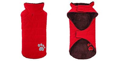 S-Lifeeling 犬服 犬コート 冬 暖かい 防寒 寒さ対策 コート 可愛い おしゃれ ペット用品 活動 散歩 マジックテープ ジャケット 小型犬 中型犬 大型犬 適用 秋冬服 愛犬猫 誕生日 贈り物
