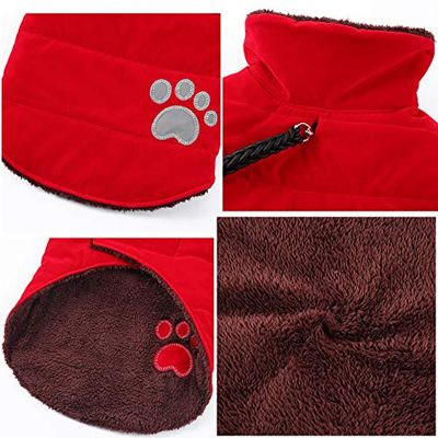 S-Lifeeling 犬服 犬コート 冬 暖かい 防寒 寒さ対策 コート 可愛い おしゃれ ペット用品 活動 散歩 マジックテープ ジャケット 小型犬 中型犬 大型犬 適用 秋冬服 愛犬猫 誕生日 贈り物