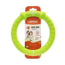 LaRooテディ犬デンタル玩具、小型犬用噛おもちゃ耐久性、ラウンドフリスビー18 cmストレス解消（中小犬）のペットの知能訓練用、浮遊訓練おもちゃ。 (グリーン) 1