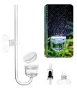 Clscea 水槽用CO2ディフューザーバブルカウンター・逆流逆止弁付きアクリル製 水族館CO2拡散器セラミックプレート交換可能 小径24mm 全長13cm