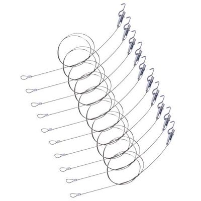 リッセイ ピクチャーレール 耐荷重約20kg 自在金具付 径2.0mm (全長1.0m/10本セット)