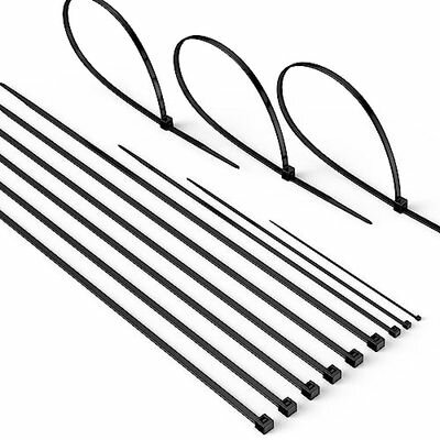 Highwings 結束バンド 400本入 4サイズ タイラップ 屋外 耐久 耐候性 黒 インシュロック セルフロック電線 ナイロン製 園芸 バイク ケーブル収納に対応