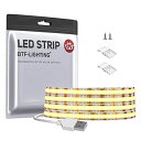 BTF-LIGHTING FCOB COB LEDテープライト USBライト 高密度 フレキシブル LEDテープライト 2M 320LEDs/m 640LEDs...