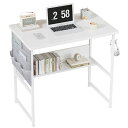 YeTom デスク パソコンデスク 机 pcデスク 幅80cm 勉強机 収納袋付き学習机 ?子 computer desk ワークデスク オフィスデスク 作業机 モニターアーム取付対応 組立簡単 白い(3)