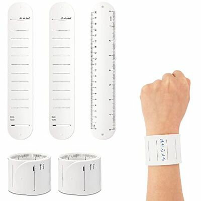 Neiang ウェアラブルメモ 3個セット 手首に巻く メモ ウェアラブルメモ バンド 腕に巻くメモ帳 手首メモ リストバンド メモ シリコン 書いて消せる 防水 やることリスト ホワイト 23.8*4.5cm