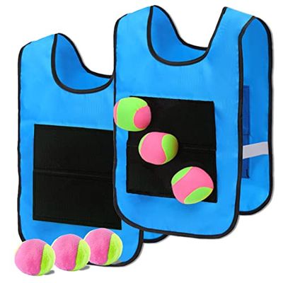 BOLSO 的当て ダーツ ボール 2枚 セット 的あて 屋内 屋外 公園 遊び おもちゃ スポーツ (ブルー)のサムネイル