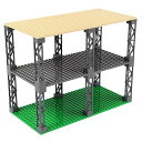 INIBUD 基礎板 ブロック プレート クラシック 互換性 16×32ポッチ 両面 柱付き 板3枚 柱12本 セット