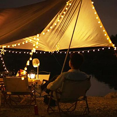 【LEISURE CLUB】ストリングライト キャンプライト 吊り下げ フェアリーライト デコレーションライト イルミネーションライト 屋外 防水 室内 飾り 3M 20個 led 電球 電飾 点滅 点灯 電池式 防塵仕様 調光可能 ライト おしゃれ ガーデン ベランダ 庭 七五三 誕生日 結婚