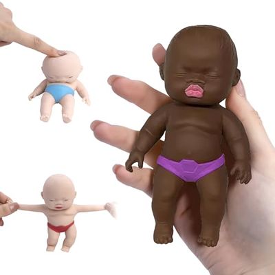 赤ちゃんスクイーズ 可愛い アグリーベイビーズ 玩具 ストレス解消 発散 人形 おもちゃ 子供 グッズ マインドリリース 握るとぐにゃ プレゼント 子供 大人兼用
