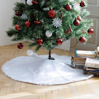 クリスマスツリースカート クリスマス 装飾 目隠し 脚隠し 78cm 100cm 【ツリーを土台から華やかに 】 ツリー 土台隠し 円形 オーナメント 雪仕様 飾り 100cm ホワイト 