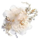 髪飾り 子供髪飾り 花びら フラワーヘアークリップ 1点 花嫁ヘッドドレス 上品なヘアアクセサリー 女の子 結婚式/披露宴/成人式に/子供の発表会/入学式/入園...