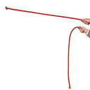 ロープ 【手品マジック】Stiff Rope/スティフロープ 柔らかいロープが硬くなる インディアンロープ 舞台マジック道具 (説明書付き) (赤)