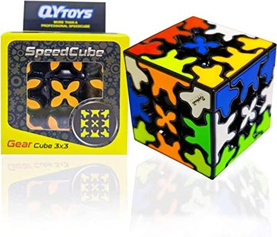 マジックキューブ ギアキューブ 立体パズル 立体キューブ 魔方 3x3競技用キューブ 360度回転 3次元ギア構造 ストレス解消 育脳 脳トレ 知能ゲーム 知育玩具