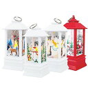4個セット クリスマス LED ライトランタン 電池式 サンタクロース 雪だるま ナカイ エンジェル クリスマス 飾り 屋外 照明 christmas decoration (ホワイト)