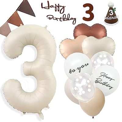 3歳 誕生日 飾り付け、数字 バルーン 大きい バースデー 飾り 誕生日 バルーン 飾り バルーンフラワー ..