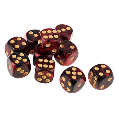 Yourandoll 20�� ¿���Υ����� D6�������� 6�̥�����16mm Dungeons and Dragons DND TRPG MTG������ �ʤɥơ��֥륲������ (�֥롼 �֥�å�+��åɥ֥�å�)
