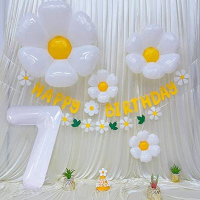 7歳 誕生日 飾り付け、バースデー 飾り 誕生日 バルーン 飾り バルーンフラワー 誕生日 かざりつけ 女..