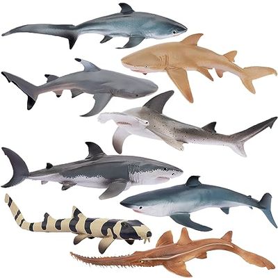 商品情報商品の説明海洋生物フィギュア登場 海洋生物フィギュアセット内容： 8PCS--オナガザメ、ノコギリザメ、ニシレモンザメ、シマザメ、アオザメ、シュモクザメ、ツマグロ、ホホジロザメ。 材質： PVCプラスチック、高品質、安全、脱色しません。 すばらしいプレゼント： このような海洋生物フィギュアを遊び時、海洋生物のリアルな姿と海洋生物の名称を学ぶことができ、観察力を向上させ、想像力を育成できます。また、この海洋生物フィギュアは耐久性、頑丈性がよい、遊び時、投げたり落としたりしても壊れない。 おすすめ： 人へのプレゼント、リビングや玄関の飾り、収蔵品としてよい選択です。 ご注意： 6歳以上の人が利用できることを提案します。主な仕様 ? 【海洋生物の世界・8種類入】海底動物の世界を探索するには、誰もが興味を持っています。この海洋生物フィギュアを持って、あなたの探索の旅を始めましょう！種類はオナガザメ、ノコギリザメ、ニシレモンザメ、シマザメ、アオザメ、シュモクザメ、ツマグロ、ホホジロザメ があります。長さは11cmから17cmです。br? 【リアルな海洋生物フィギュア】 ハイシミュレーション、手描いた動物フィギュア、動物の色や表情が生き生きとしています。室内にいても、動物のリアルな姿が見えます。色や形が本物そっくりなので、是非動物愛好者にお勧めします。入浴中に海洋生物の模型を水に入れると、まるで海洋生物と一緒に泳いでいるかのようです。br? 【魅力的な海洋生物フィギュア】人にとって完璧なギフトで、誕生日パーティーや海洋生物パーティーなどのパーティー装飾またはお部屋、オフィス、水族館装飾に最適です。動物模型を収集することが好きな人にもよい選択です。br? 【すばらしい玩具】 このような海洋生物フィギュアを遊び時、動物のリアルな姿と動物の名称を学ぶことができ、観察力を向上させ、想像力を育成できます。親や先生は動物フィギュアを利用して、動物に関する知識を説明し、動物を保護する意識を高めることができます。br? 【高品質の素材】 PVCプラスチック、優れた材質を採用して、高品質、無毒、安全。TOYMANY、高品質おもちゃを生産し、顧客により良い品質を提供することを目指しています。この動物フィギュアは耐久性、頑丈性がよい、遊び時、投げたり落としたりしても壊れません。