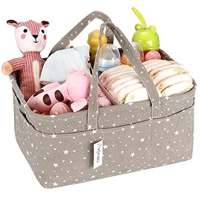 Hinwo おむつ収納 おむつバッグ おむつストッカー おむつポーチ オムツ入れ ベビー用品収納 収納ケース カゴ バッグ ボックス 折りたたみ 赤ちゃん 出産準備 出産祝い(グレー 小さいスター) Hinwo おむつ収納 おむつバッグ おむつストッカー おむつポーチ オムツ入れ ベビー用品収納 収納ケース カゴ バッグ ボックス 折りたたみ 赤ちゃん 出産準備 出産祝い(グレー 小さいスター)
