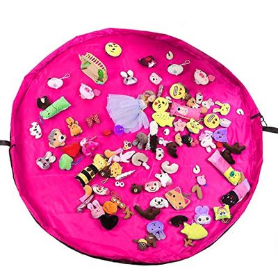サムコス おもちゃ収納バッグ 子どもプレイマット 大容量 直径150cm 折り畳み式 玩具収納袋 お片付け簡単 収納用品(ホットピンク) サムコス おもちゃ収納バッグ 子どもプレイマット 大容量 直径150cm 折り畳み式 玩具収納袋 お片付け簡単 収納用品(ホットピンク)
