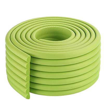 ROOCIA 乳幼児への安全対策に！】ベビー コーナーガード 波型 タイプ 赤ちゃん ケガ防止 クッション 全長2メートル 自由自在 かんたん設置 両面テープ付き (グリーン)