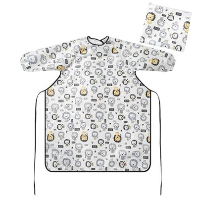 [スリーマッシュルーム] お食事エプロン 長袖 離乳食エプロン ベビー エプロン 子供 赤ちゃん 防水 軽..