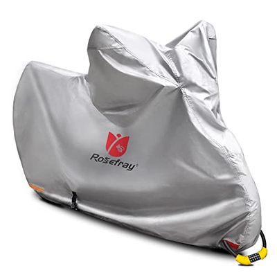 Rosefray バイク カバー 3L-4L 240cmまで対応 スマートサイズ 高機能 撥水 UVカット 210D 大型 車体カ..