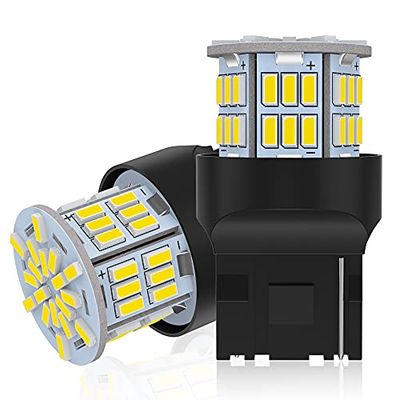 12V-24V車用 T20シングル球 バックライト/テールランプ LEDバルブ ホワイト LEDライト LEDランプ54連3014SMD 汎用 変換 超高輝度 6000-6500K (2個セット)