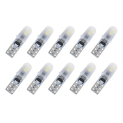 NAKOBO T5 74 73 2723 2721 W3W LEDバルブ 2SMD 3020チップ 自動車用メーター球 パネル球 インジケータ ダッシュボードライト 12V汎用 ホワイト（10個入り）