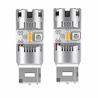 最新型 T20 ピンチ部違い LED ウィンカーバルブ 冷却ファン搭載 純正アンバー ハイフラ防止 抵抗内蔵 T20(7440)ピンチ 違い WY21W WX3×16d LEDウィンカー球 ノイズ対策済み ステルス仕様 ハイパワー DC12V車用 無極性 車検対応 (2個入り)