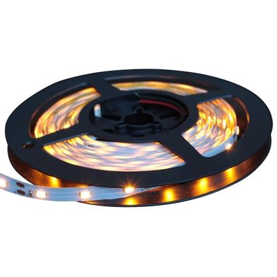 LEDテープライト 5m 300灯 12V 両端子 1チップ 薄型 非防水 単体 黄色