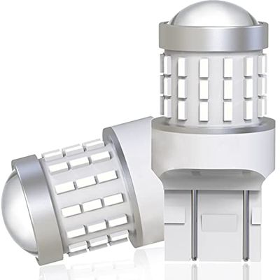 T20ダブル LED ブレーキランプ テールランプ バルブ T20 7443 ダブル球 ストップランプ レッド 赤 側面30SMD+正面レンズ6SMD DC9-50V 12V/24V車兼用 ハイブリッド車 EV車 ...