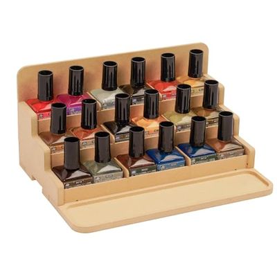 Bucasso プラモデル ペイントラック モデルツール収納ラック MDF素材 塗料棚 塗料ラック 4段 塗料収納 専用塗料ラック プラモデル道具収納 道具入れ 木製組立キット 組立式模型用塗料棚 模型用工具 プラモ製作用収納 木製組み立てキット インクボトル 収納スタンド 組立