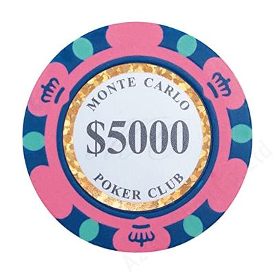 AngeliqueShop モンテカルロ ポーカーチップ 100枚セット ポーカー カジノ コイン (5000ドル×100枚)