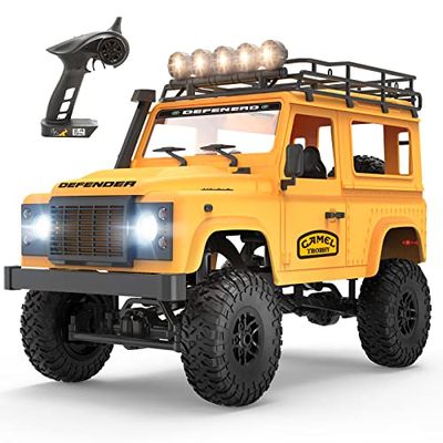 DEERC ラジコン クローラー アップグレード版 ラジコンカー オフロード 4WD 1/12 独立懸架 操作時間100分 RCカー 大人向け 子供 ドームライト LED付き カスタム可能 四輪駆動 2.4GHz リアルな…