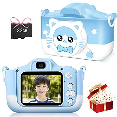 Pinguma キッズカメラ 超 子ども用デジタルカメラトイカメラ 子供用カメラ 動画カメラ 2.0インチIPS 画面 8倍ズーム タイマー撮影 32GBメモリーカード付き 5-10 歳 女の子男の子 誕生日プレゼント