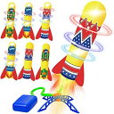 Hymaz ロケットランチャー ロケットおもちゃ ゲーム アウトドアスポーツ 踏んで発射 空飛ぶ フォームロケット 公園遊び お祭り 運動不足解消 子供 大人 シニア レクリエーション 室外遊び 長距離 子供おもちゃ 男の子 女の子 贈り物 誕生日 ギフト (発光でき)