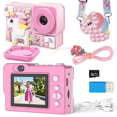 ArtCWK キッズカメラ 子供用カメラ 2.4インチIPS大画面 1080P HD 4000w画素 32GBメモリーカード 子ども用デジタルカメラ デュアルレンズ 8倍ズーム 日本語説明書付 子供向け自撮りトイカメラ女…