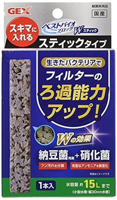 ジェックス ベストバイオブロックダブルスティック 1本入り 納豆菌・硝化菌 フィルターなどの隙間に ろ..