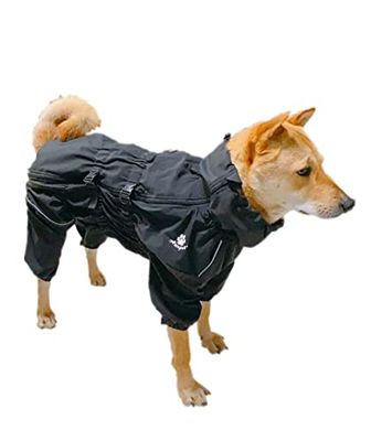 ASMPET ドッグウェア ペット服 中型犬 秋冬 防寒着 犬 コート 愛犬のお散歩 軽量 冬服 完全防水 着脱簡..