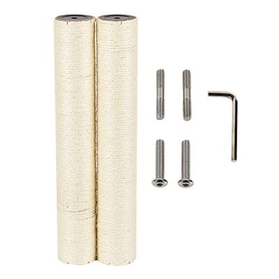 樂天商城 - ECCIBOUN M8 M10 20cm〜55cm 交換用支柱 麻 猫 爪とぎ 交換用ポール キャットタワー 爪研ぎポール 猫タワー 替え麻柱 (2本, M10-55CM)