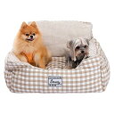 PAWZ Road 犬 車 ドライブボックス ペット用 ドライブシート 車用 カーベッド 座席シート キャリーバッグ 助手席 車載用 飛び出し防止 リード付き 取り外し可能 洗濯可能 おでかけ カー用品 Lサイズ ベージュ(3)